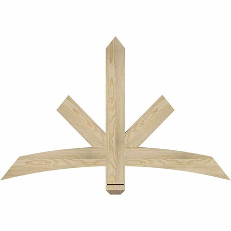 Ekena Millwork Alberta Rough Sawn Timber Gable Bracket, Douglas Fir, 48"W x 30"H x 2"D x 4"F, 15/12 Pitch GBW048X30X0204ALB00RDF